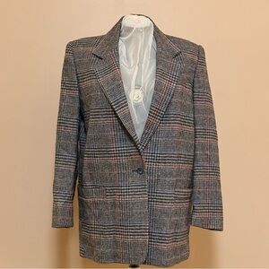 Vintage 1980s-90s Women’s 100% Wool Central Park Intl. Blazer Jacket (Size 16)